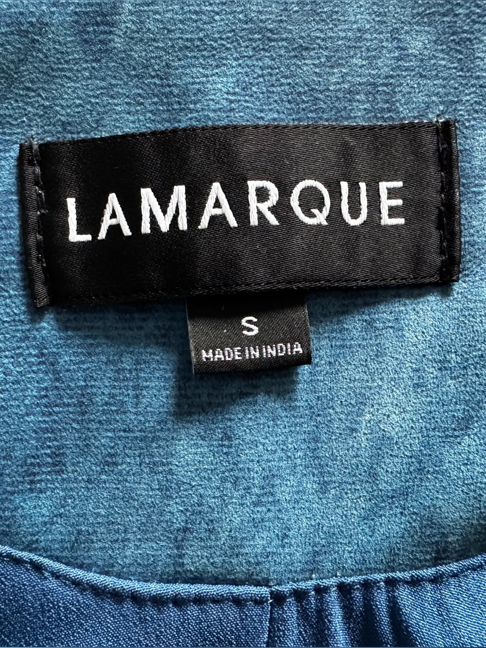 LAMARQUE KIRSI BLUE LEATHER CROPPED JACKET - Picture 10 of 12